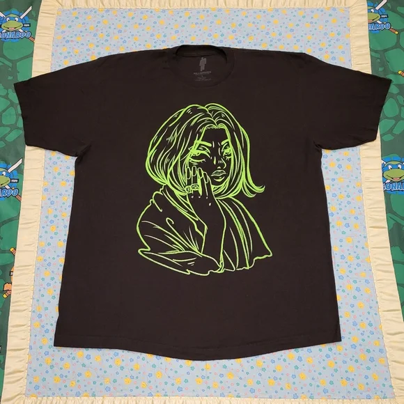 Official Billie Eilish Neon Logo Unisex T-Shirt - Black